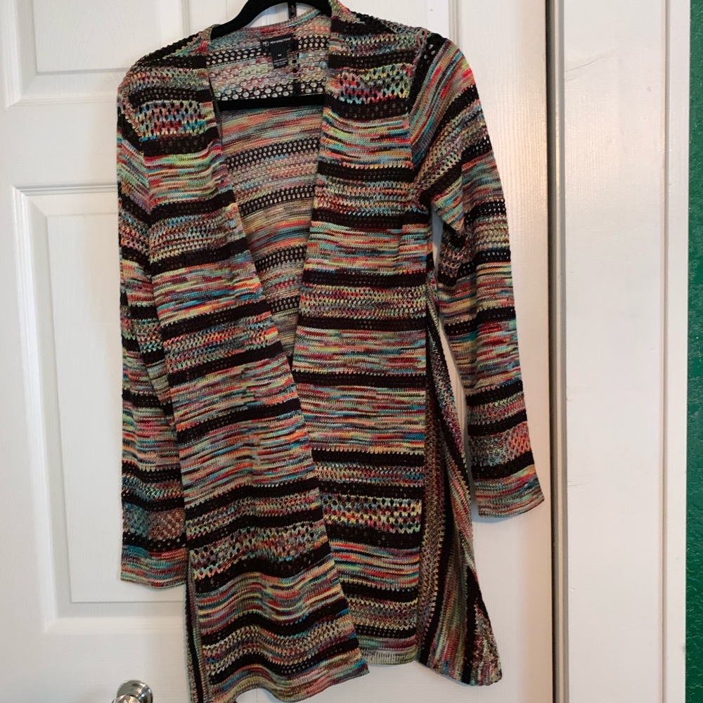 Cute New Directions Pointelle Long Cardigan